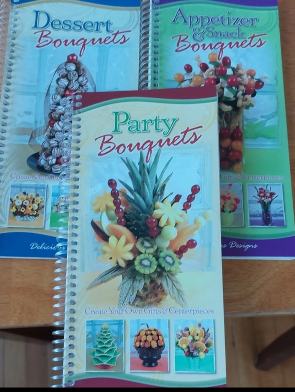 Delicious Designs Bouquets Book Lot of 3 Party Appetizer Dessert